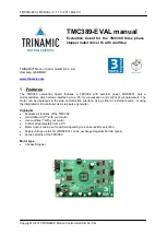 Предварительный просмотр 1 страницы Trinamic TMC389-EVAL Manual