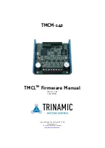 Preview for 1 page of Trinamic TMCL TMCM-142 Firmware Manual