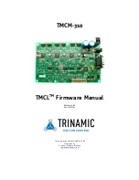 Предварительный просмотр 1 страницы Trinamic TMCM-310 Manual