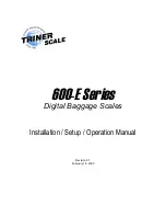 Preview for 1 page of Triner Scale 600-ESeries Installation / Setup / Operation Manual