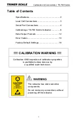 Предварительный просмотр 3 страницы Triner Scale TS 700-WB Calibration Instruction