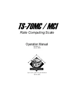 Triner Scale TS-70MC Operation Manual preview