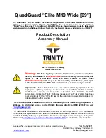 Предварительный просмотр 2 страницы Trinity Highway QuadGuard Elite M10 Wide Product Description Assembly Manual