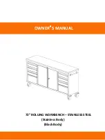 Trinity 72 inch ROLLING WORKBENCH Owner'S Manual preview