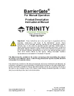 Preview for 2 page of Trinity BarrierGate Series Product Description Instructional Manual