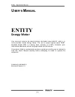 Предварительный просмотр 1 страницы Trinity ENTITY User Manual