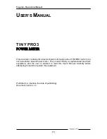 Предварительный просмотр 1 страницы Trinity TINYPRO3 User Manual