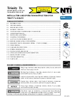 Preview for 1 page of Trinity Tx101 Installation And Operation Instructions Manual