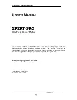 Предварительный просмотр 1 страницы Trinity XPERT-PRO User Manual