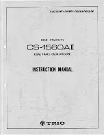 Trio CS-1560AII Instruction Manual preview