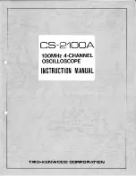 Предварительный просмотр 1 страницы Trio CS-2100A Instruction Manual