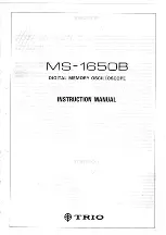 Trio MS-1650B Instruction Manual preview