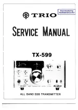 Preview for 1 page of Trio TX-599 Service Manual