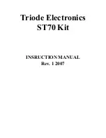 TRIODE Dynaco ST70 Instruction Manual preview