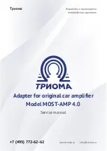 Предварительный просмотр 1 страницы Trioma MOST-AMP 4.0 Service Manual