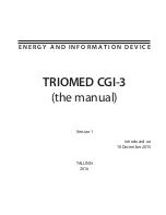 Triomed CGI-3 Manual preview