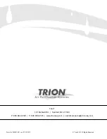 Предварительный просмотр 18 страницы Trion ComfortBREEZE CB707 Installation, Operation & Maintenance Manual