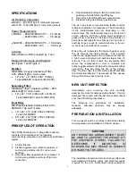 Preview for 3 page of Trion MA1200 Installation, Operation And Service