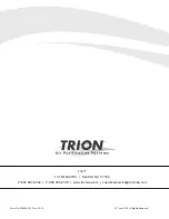 Предварительный просмотр 16 страницы Trion Mister-MINI Installation, Operation & Maintenance Manual