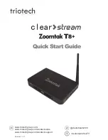 Preview for 1 page of Triotech clear stream zoomtak T8+ Quick Start Manual