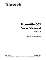 Triotech Storm VR Owner'S Manual preview