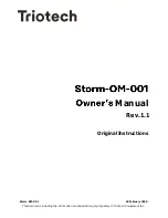 Preview for 1 page of Triotech Storm VR Owner'S Manual