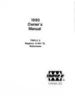 Preview for 1 page of Triple E 1990 Regency A-681 SL Owner'S Manual