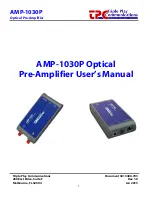 Preview for 1 page of Triple Play Communications AMP-1030P User Manual