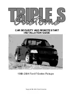 Triple S Customs Car Security Installation Manual preview