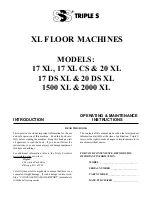 Preview for 1 page of Triple S 1500 XL Operating & Maintenance Instructions