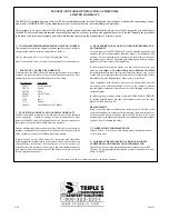 Preview for 12 page of Triple S ACHIEVER 40 Operating & Maintenance Instructions