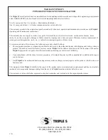 Preview for 19 page of Triple S POWER SPOTTER 4 Operating & Maintenance Instructions