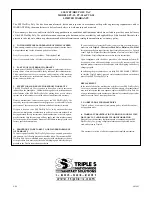 Preview for 10 page of Triple S PV-12 Operating & Maintenance Instructions