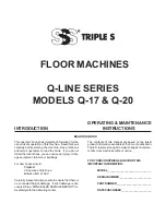 Triple S Q-17 Operating & Maintenance Instructions preview