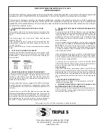 Preview for 8 page of Triple S Q-17 Operating & Maintenance Instructions