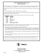 Preview for 8 page of Triple S Q-LINE Series Operating & Maintenance Instructions