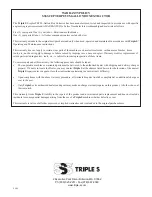 Preview for 20 page of Triple S Scepter PE50 Operating & Maintenance Instructions