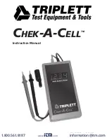 Triplett CHEK-A-CELL Instruction Manual preview