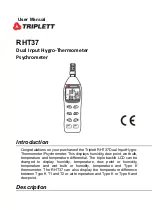 Preview for 1 page of Triplett RHT37 User Manual