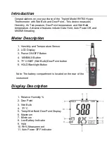 Preview for 2 page of Triplett RHT60 User Manual