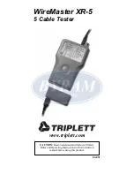 Triplett WireMaster XR-5 Instruction Manual предпросмотр