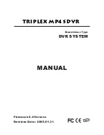 Preview for 1 page of Triplex MP4 SDVR Manual