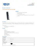 Preview for 1 page of Tripp Lite 12-Port Cat5e Wall Mount Patch Panel N050-012 Specifications