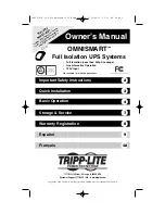 Tripp Lite 120V Input Owner'S Manual preview