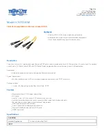 Предварительный просмотр 1 страницы Tripp Lite 352-01M Specification Sheet