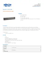 Preview for 1 page of Tripp Lite 48-Port Cat6 Patch Panel N252-048 Specification Sheet