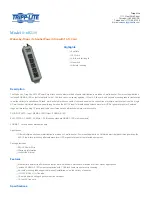 Tripp Lite 602-15 Specification Sheet preview