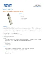 Tripp Lite 6SPDX-15 Specification Sheet предпросмотр