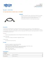 Предварительный просмотр 1 страницы Tripp Lite A050-006 Specification Sheet