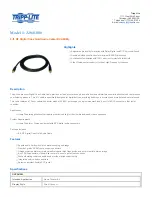 Tripp Lite A060-006 Specification Sheet preview